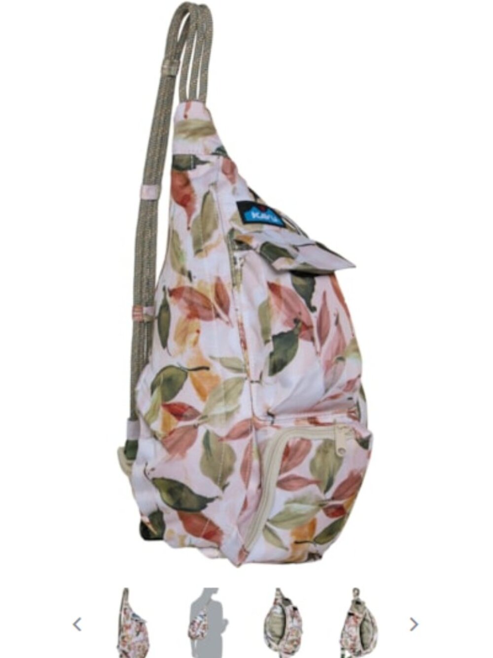 Kavu Adult Women's Men's Mini Rope Sling Crossbody Bag Flower Print NWT